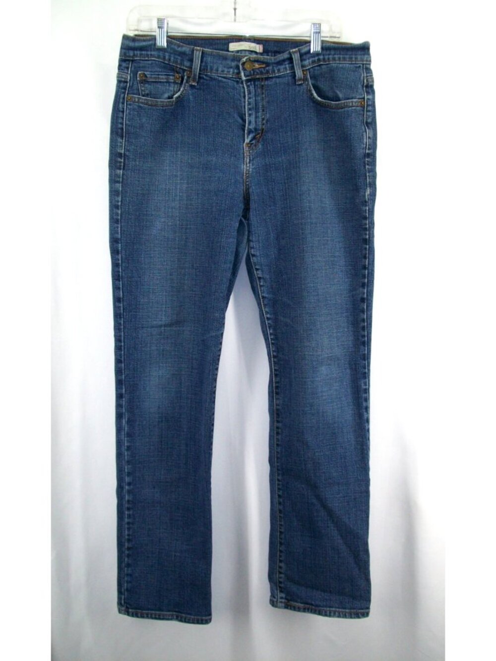 Womens Levis 505 Jeans sz 12 M Straight Leg Mid Rise Dark Wash 32 x 30